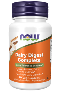 NOW Foods Dairy Digest Complete Lipaza Proteaza Enzymy