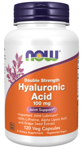 NOW Foods Hyaluronic Acid, Double Strength 100 mg 120kap Kwas Hialuronowy