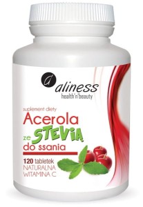 ALINESS Acerola ze stevią 120tab NATURALNA WIT C