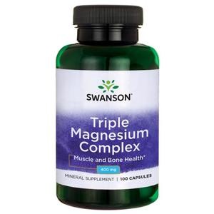 swanson magnez -Triple Magnesium Complex - 400mg/300kaps magnez 3 formy