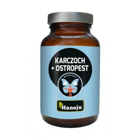 Hanoju Karczoch 200mg + Ostropest Plamisty 200mg 90 kapsułek