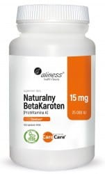 ALINESS Naturalny Beta Karoten 15 mg (ProWitamina A 25 000 IU / 100 vege tab